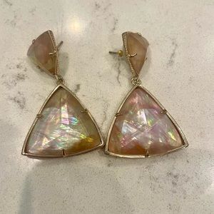 Kendra Scott Maury Rose Quartz statement earrings